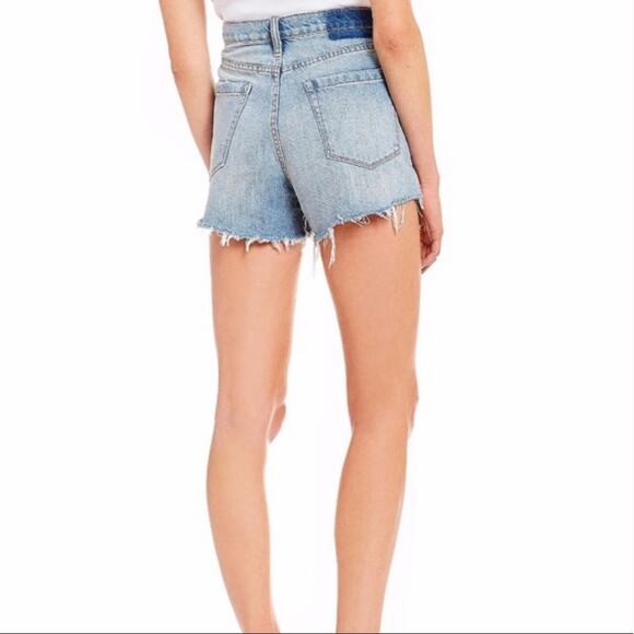 Chelsea & Violet Gaj Lt Blue White Floral Embroidery Frayed Jean Shorts Sz31 NWT - Picture 9 of 16